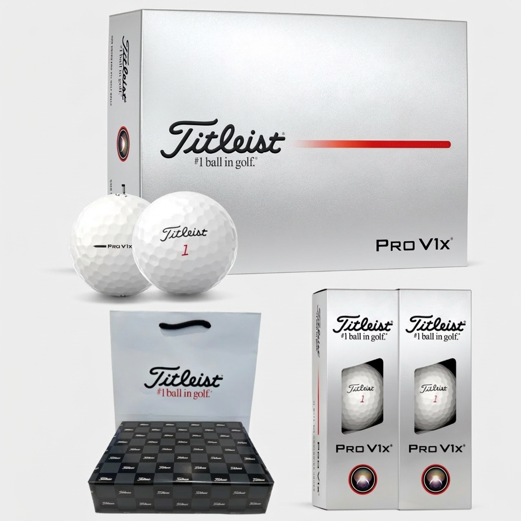 타이틀리스트 PRO V1X 골프공, 화이트, 12구, 4피스, 선물포장제공, 1개