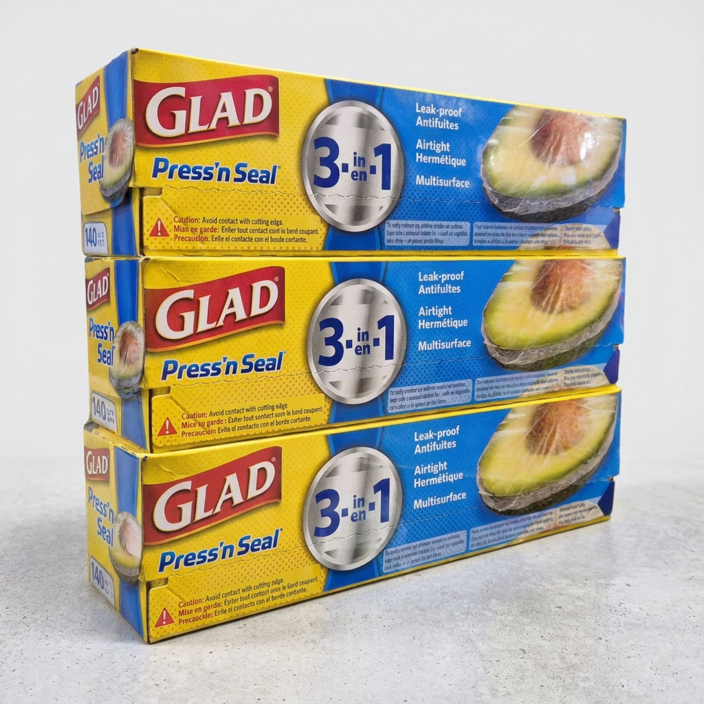 GLAD 식품포장용 랩 프레스앤씰 매직랩, 30cm, 43.4m, 3개