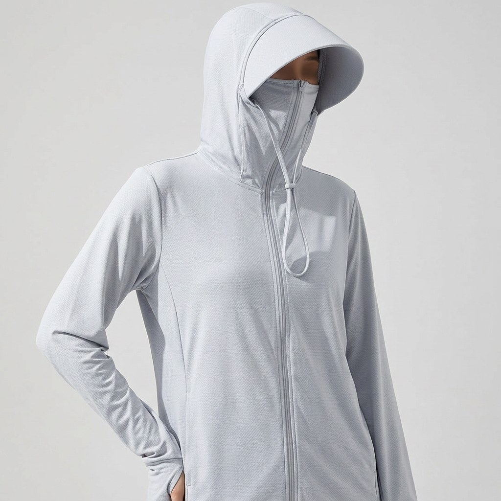 카이시 아이스쿨 선블록 후드 래쉬가드, 딥그레이, 남성용, L