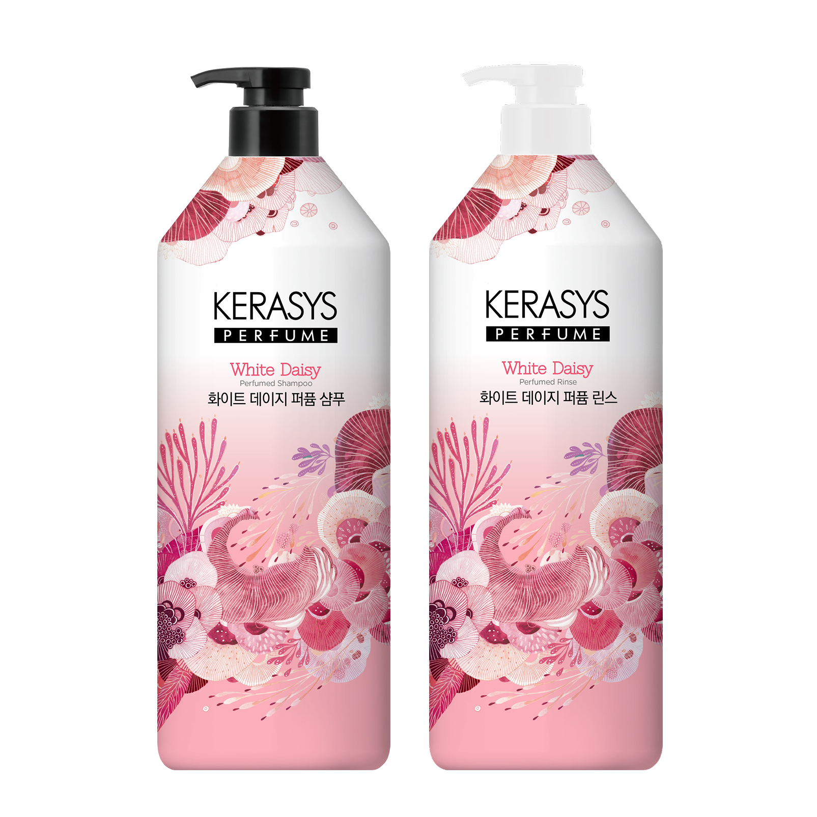 케라시스 퍼퓸 화이트 데이지 샴푸, 1L, 1개 + 린스, 1L, 1개