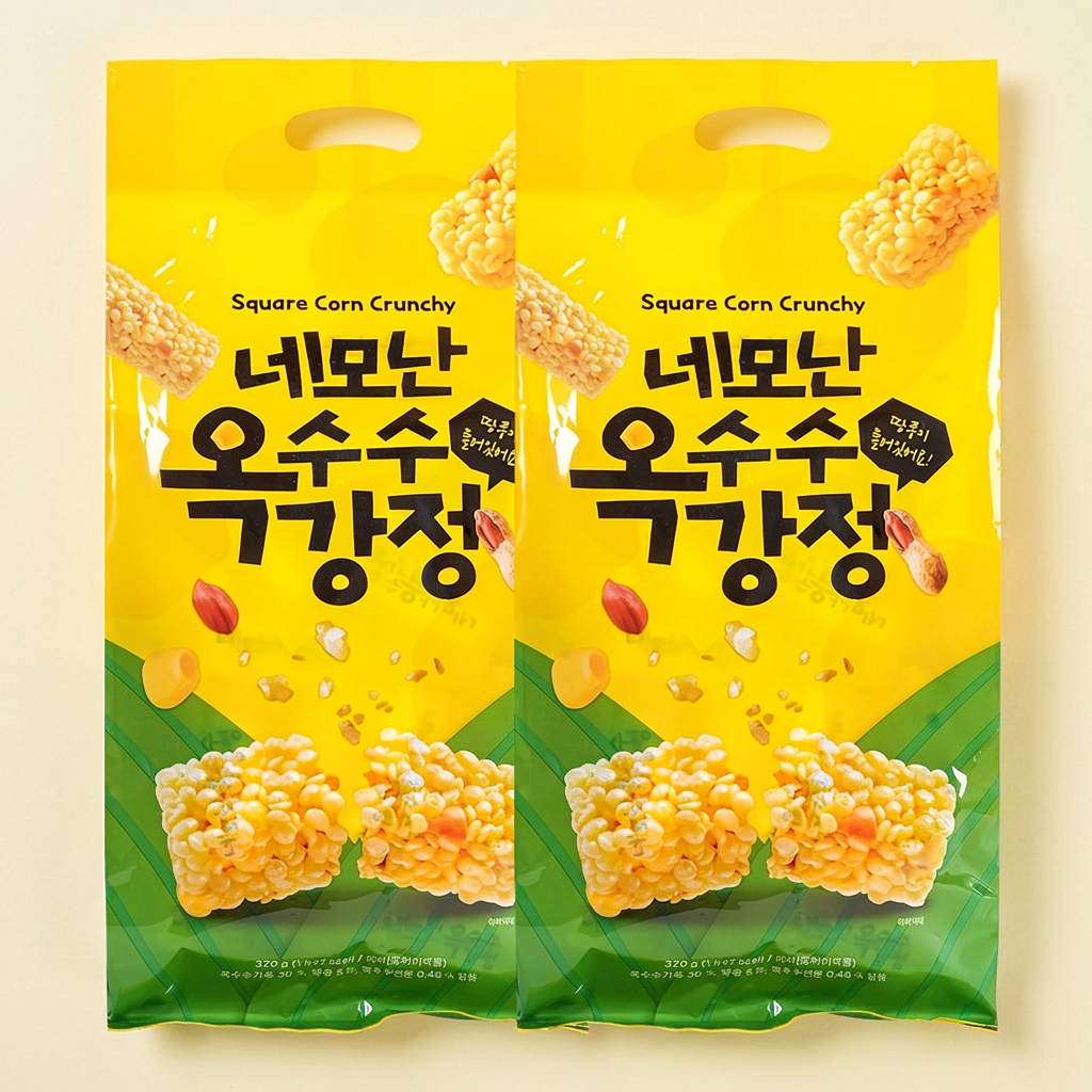 네모난 옥수수 강정, 320g, 2개