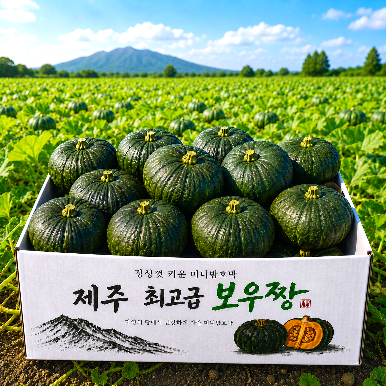 마음을 파는 청년 제주 미니밤호박 보우짱, 로얄과, 5kg, 1박스