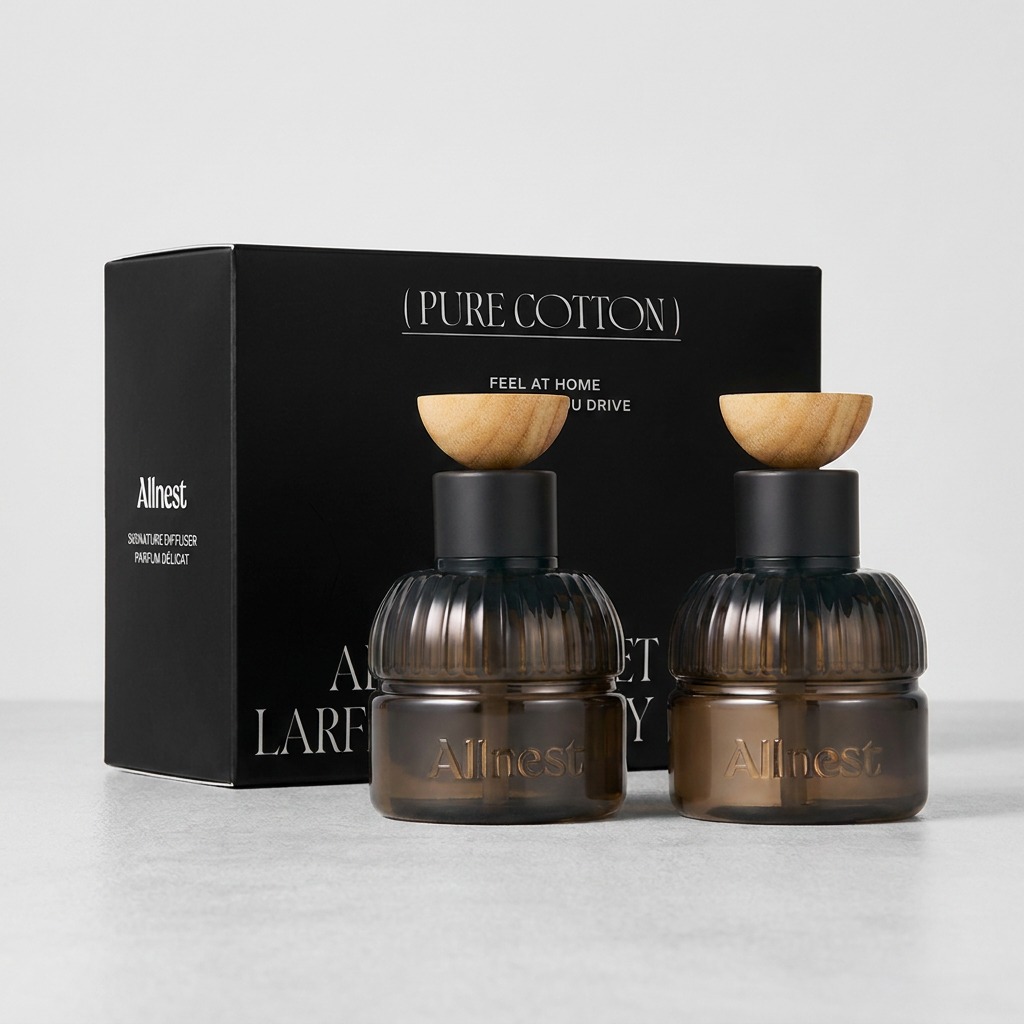 올네스트 오브제 컵홀더형 차량용 방향제, 퓨어 코튼, 100ml, 2개