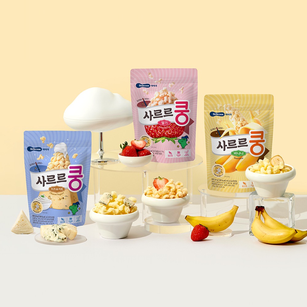 베베쿡 사르르쿵 아이 간식, 딸기, 23g, 6개, 1개