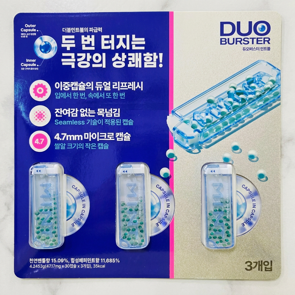 듀오 버스터 입냄새 제거 민트볼, 민트형, 30캡슐, 3개입