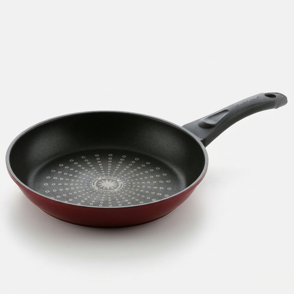 셰프라인 하트 다이아몬드 프라이팬, 빨강, 28cm, 1개