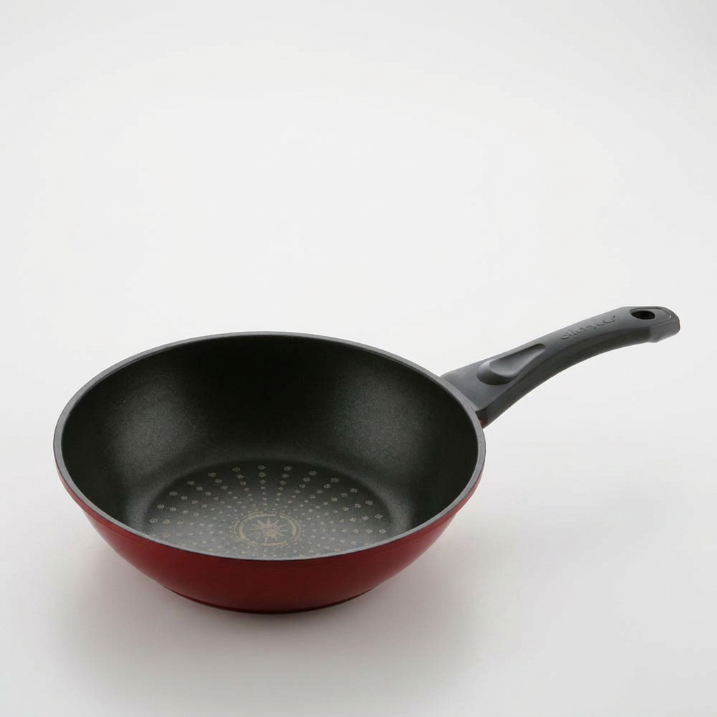셰프라인 하트 다이아몬드 궁중팬, 빨강, 28cm, 1개