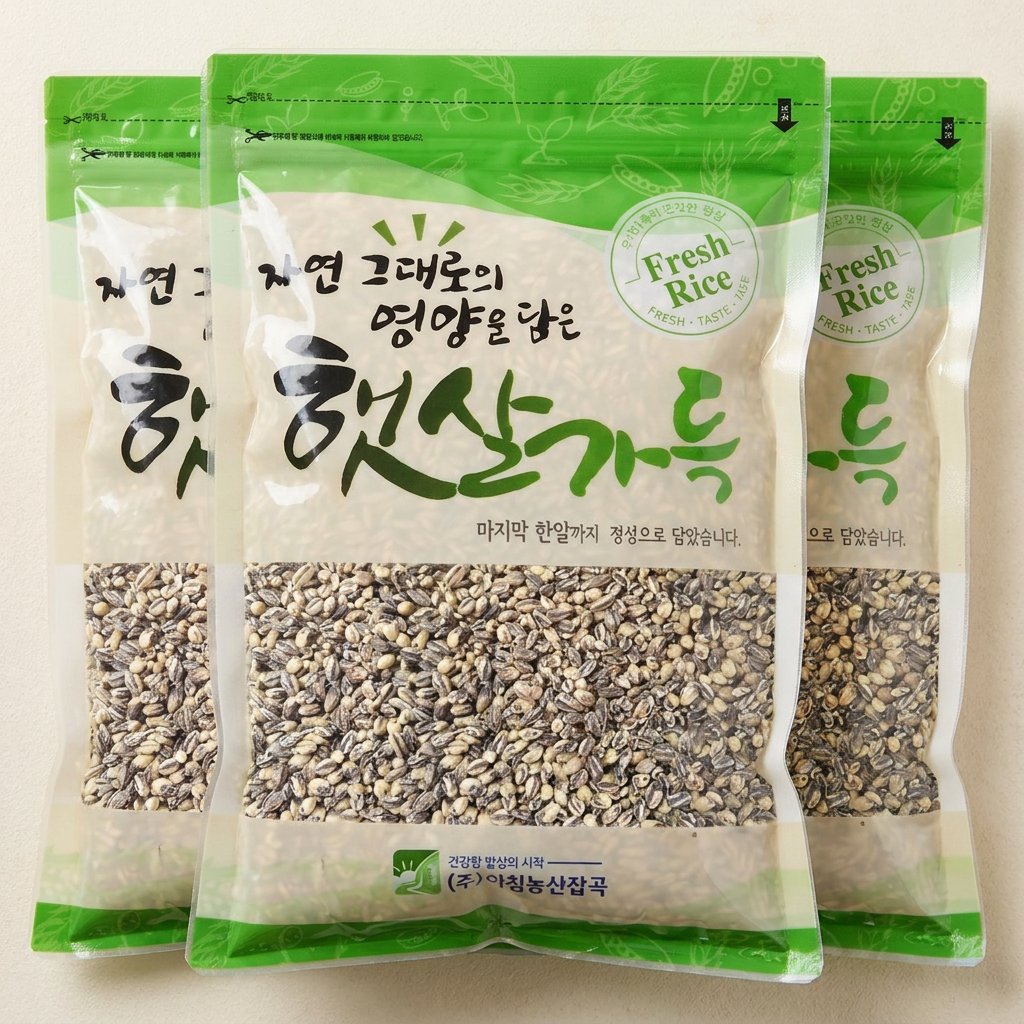 아침농산 검정보리쌀, 흑보리, 500g, 3봉