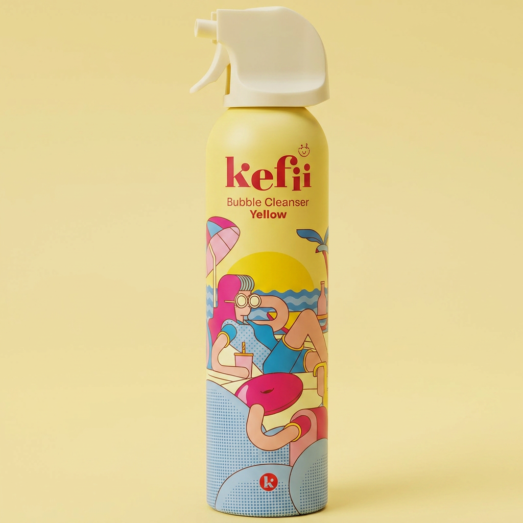 케피 버블클렌저, 핑크 + 옐로우 + 퍼플, 200ml, 3개