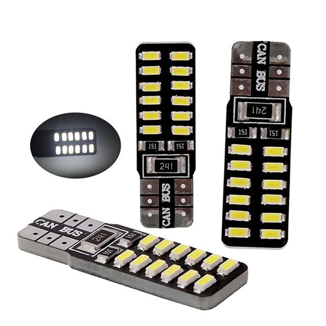 WL 3014 SMD T10 램프 전구 차량 신호 24 LED, 3014smdt10LedBL01589, 1개