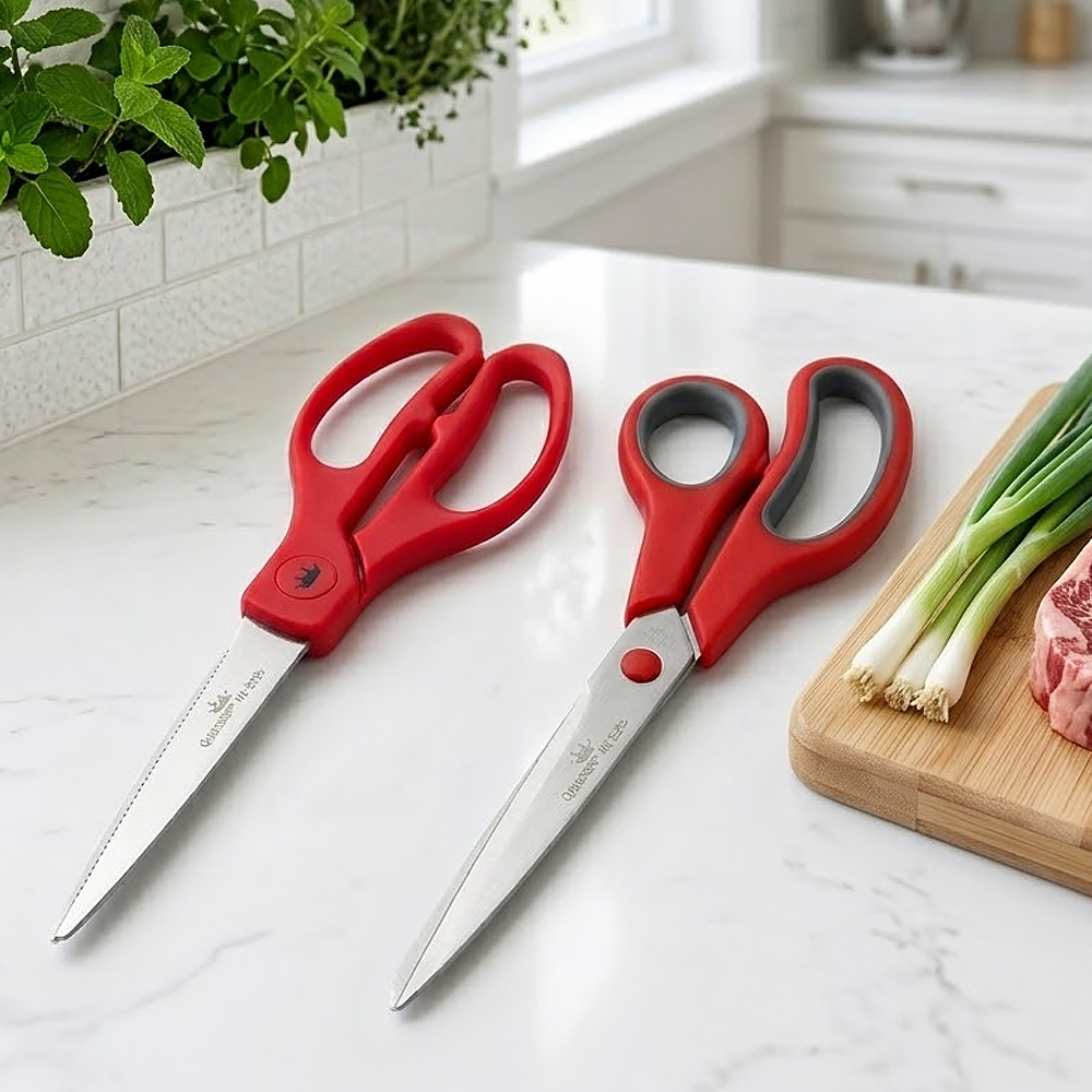 퀸센스 주방가위, 양손+다용도, 23.5+25cm, 2개