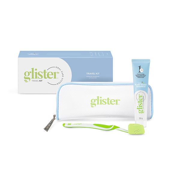 암웨이 글리스터 트래블 키트, 여행용 치약+칫솔+트래블 파우치 세트, 50g, 1개
