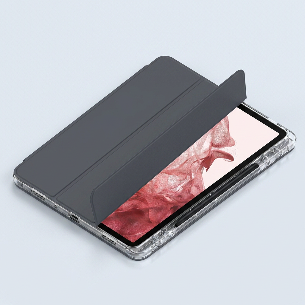 뷰씨 S펜 수납 투명 백커버 스마트커버 케이스, 갤럭시탭 S7+/S8+/S7FE, 클리어범퍼, 차콜그레이, 1개 가격 추이 뷰씨 S펜 수납 투명 백커버 스마트커버 케이스, 갤럭시탭 S7+/S8+/S7FE, 클리어범퍼, 차콜그레이, 1개 - 최저가 16,800원