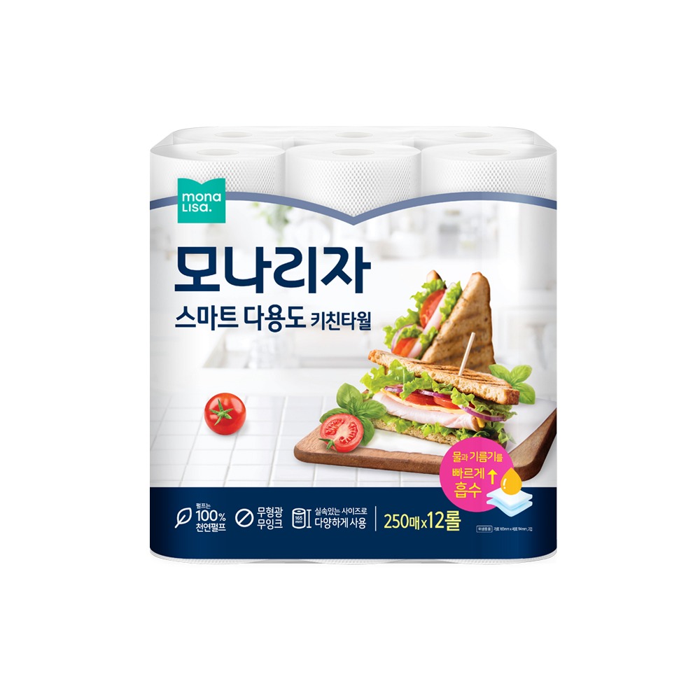 모나리자 스마트 다용도 키친타올, 250매, 12롤, 1팩 가격 추이 모나리자 스마트 다용도 키친타올, 250매, 12롤, 1팩 - 최저가 6,900원
