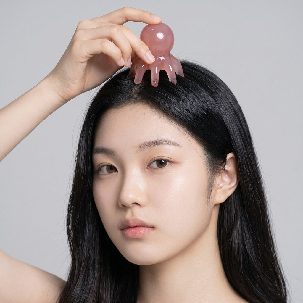 문어 괄사 두피 마사지기, 5개