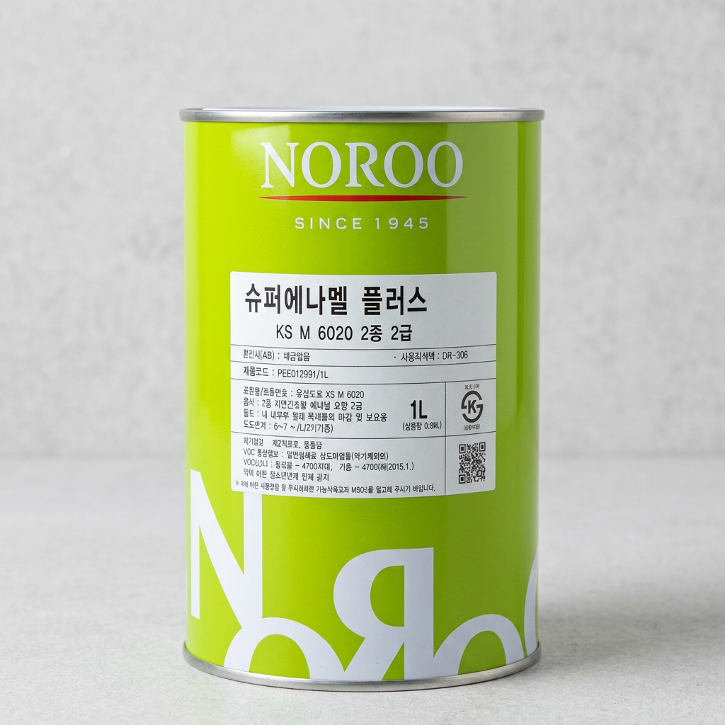 노루페인트 녹방지 에나멜페인트, 순청, 유광, 1L, 1개