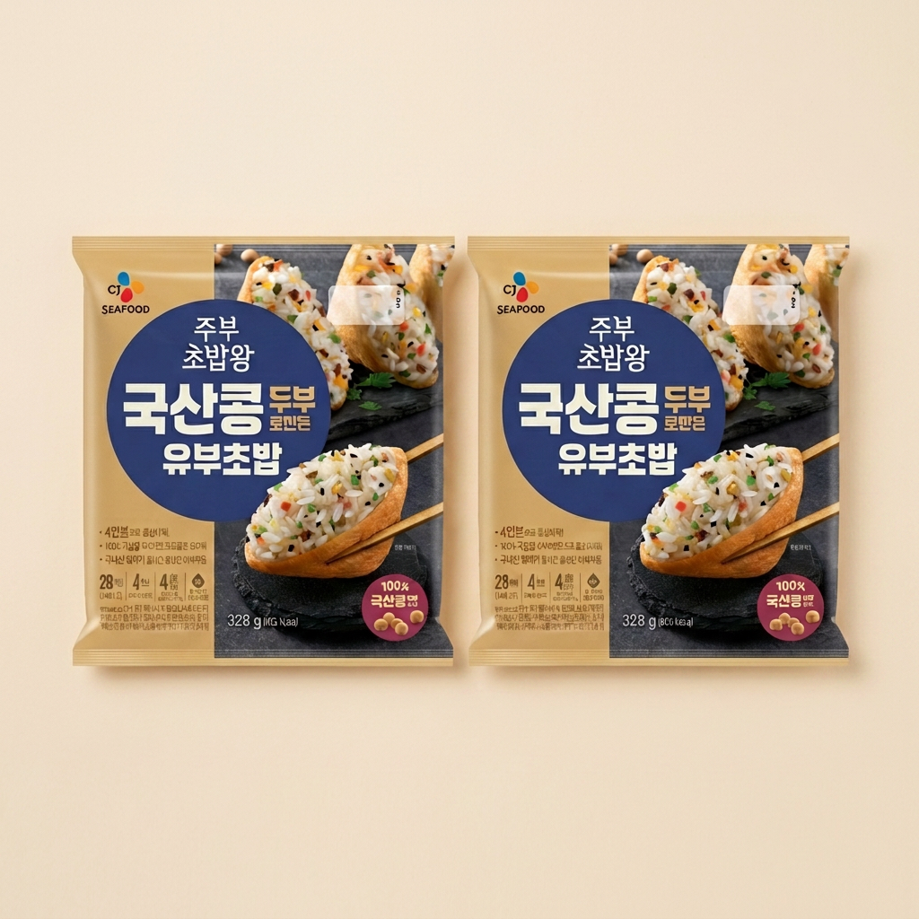 주부초밥왕 국산콩 두부로 만든 유부초밥, 328g, 2개