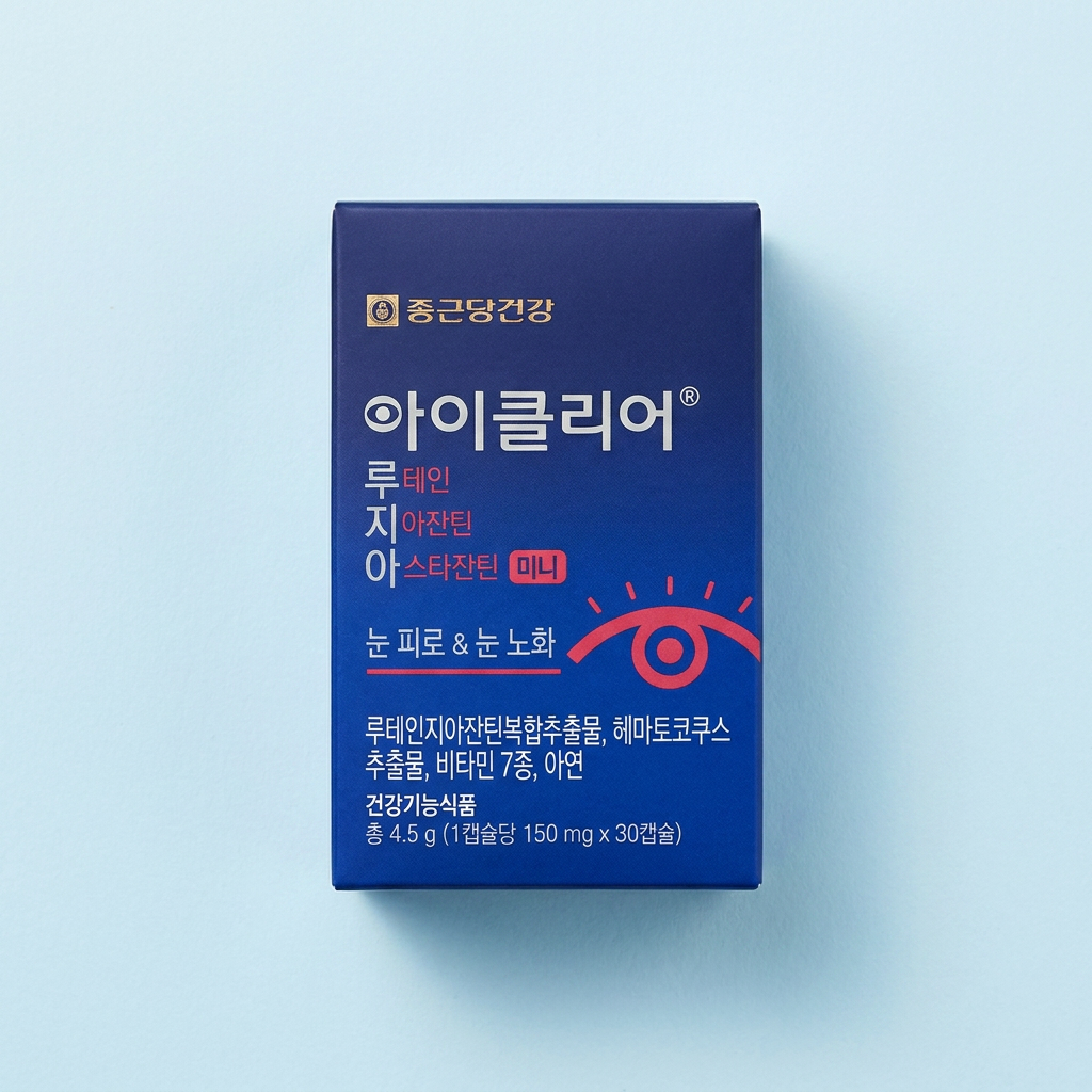 종근당건강 아이클리어 루테인지아잔틴 아스타잔틴 미니, 150mg, 30캡슐, 6개
