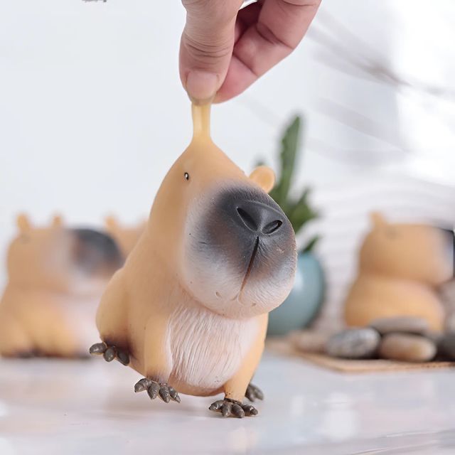 못생긴 왕 카피바라 말랑이 인형, 1개