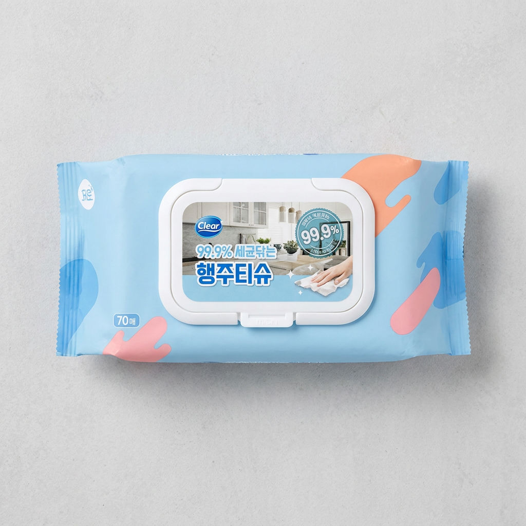 클리어 행주티슈, 70매, 10팩