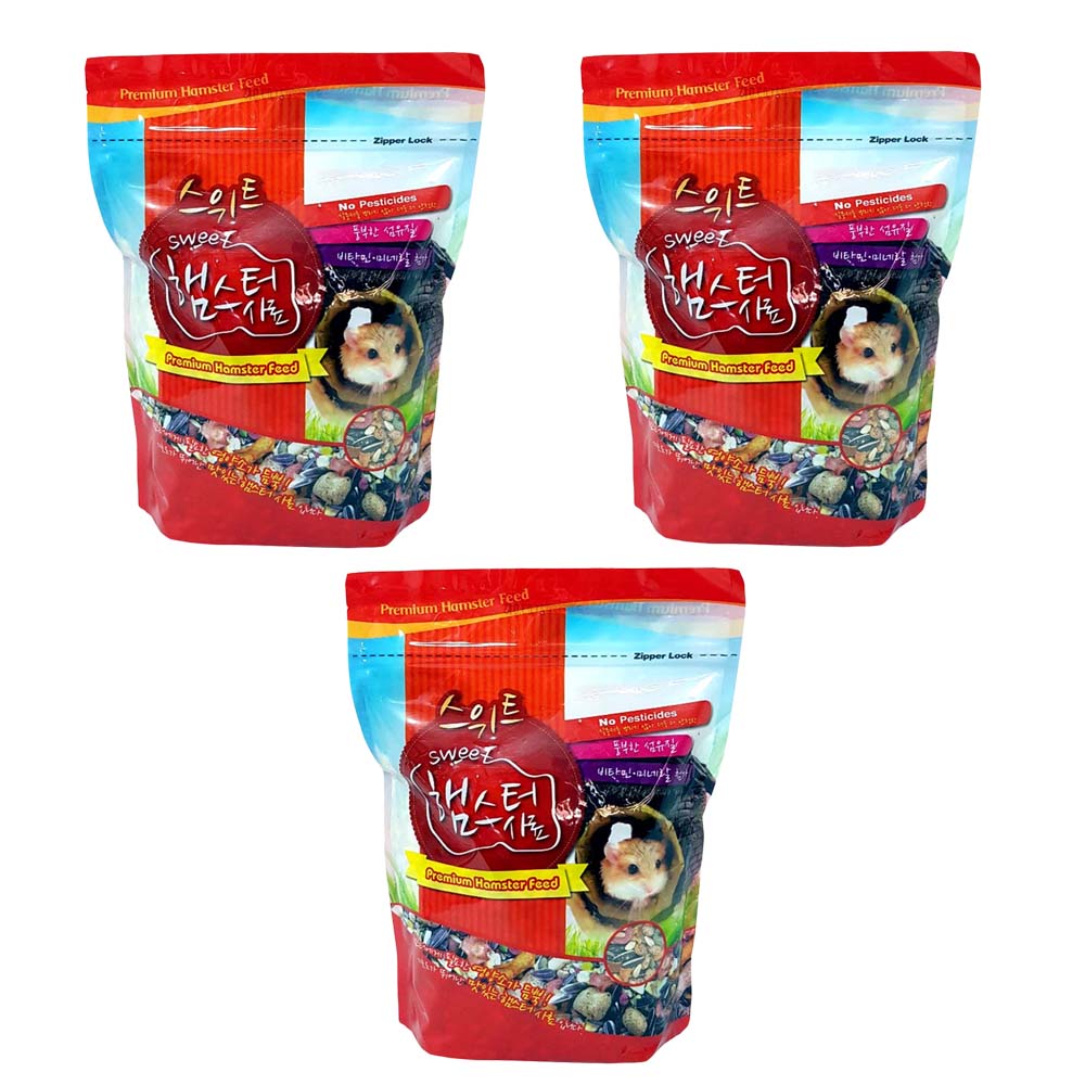 애니몰파크 스위트 햄스터 사료, 700g, 3개