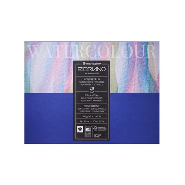 삼원 파브리아노 뉴워터칼라 스케치북 NW06, 상단제본, 중목, 300g, 240x320mm, 12매