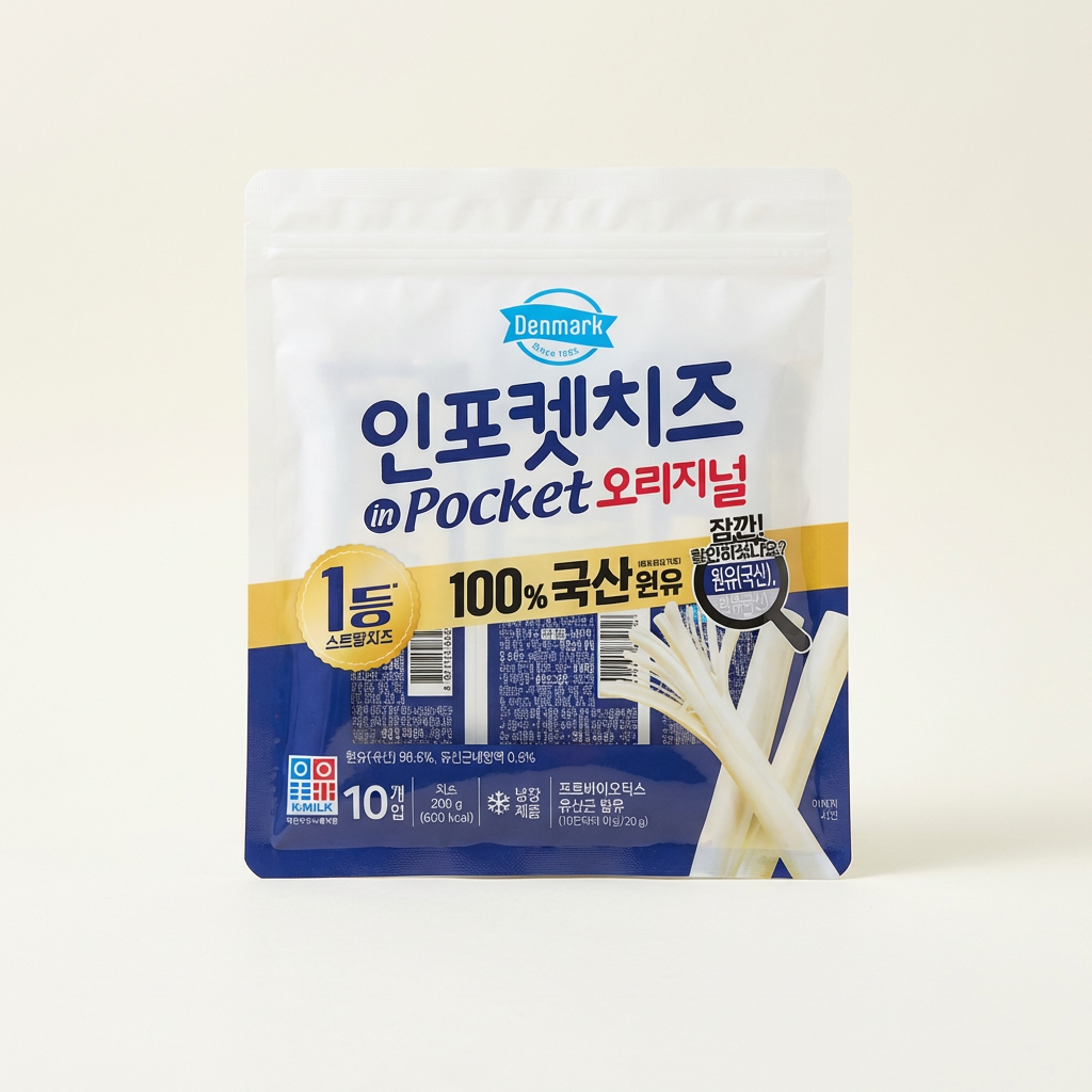 동원 덴마크 인포켓치즈 오리지널, 20g, 60개