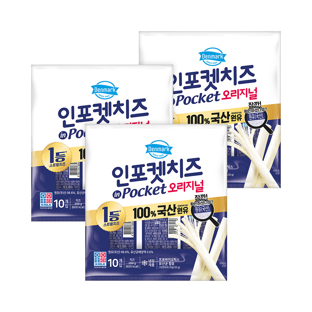 동원 덴마크 인포켓치즈 오리지널, 20g, 30개