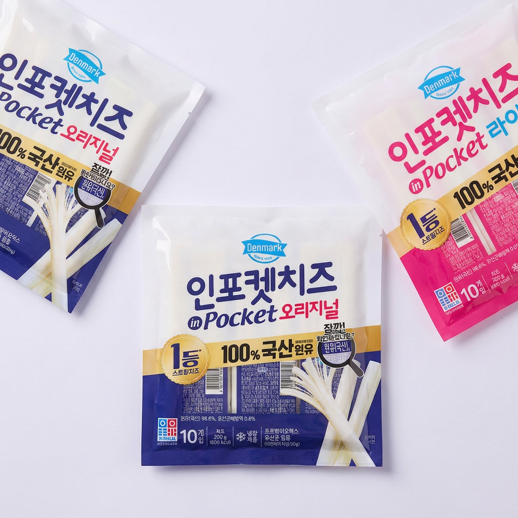 덴마크 인포켓 치즈, 오리지널, 20g, 20개 + 라이트, 20g, 10개, 30개