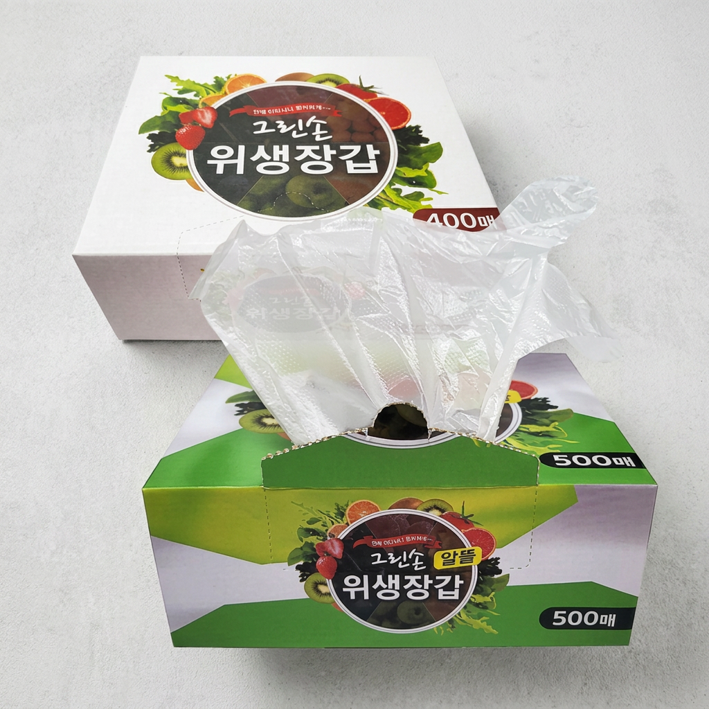 비닐장갑, HD, 500매, 1개