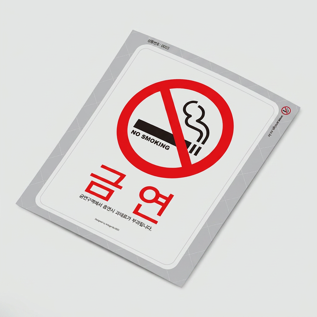 금연알림 스티커, 기본, 1개