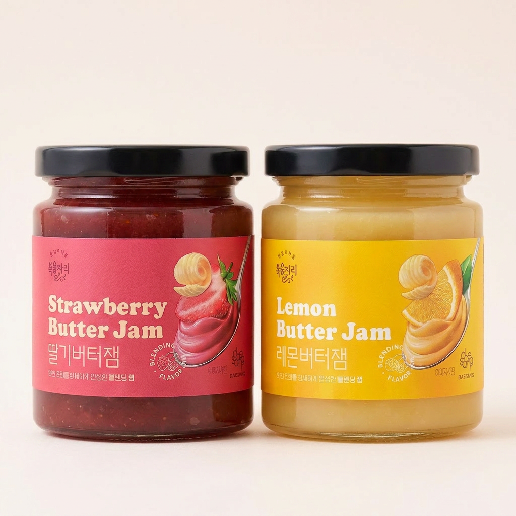 복음자리 딸기버터잼 220g + 레몬버터잼 220g, 냉장, 1개