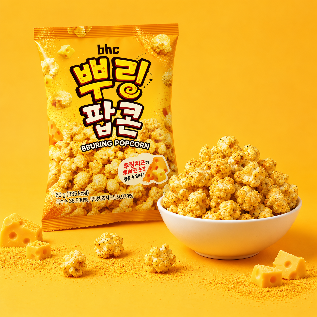 Bhc 뿌링팝콘, 60g, 12개