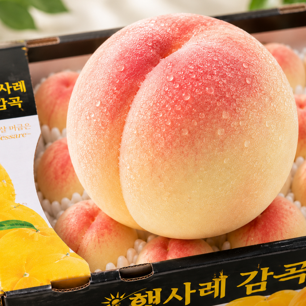 햇사레 백도 복숭아, 2kg, 1박스