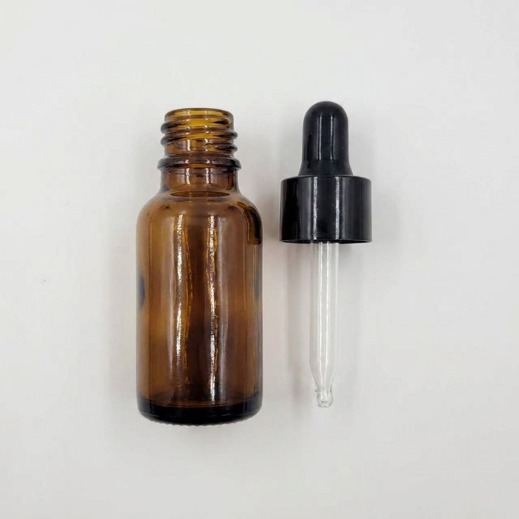 유리 스포이드 공병, 갈색, 20ml, 1개