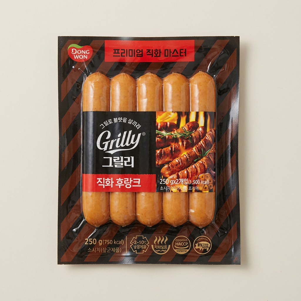 동원 그릴리 직화 후랑크, 250g, 4개