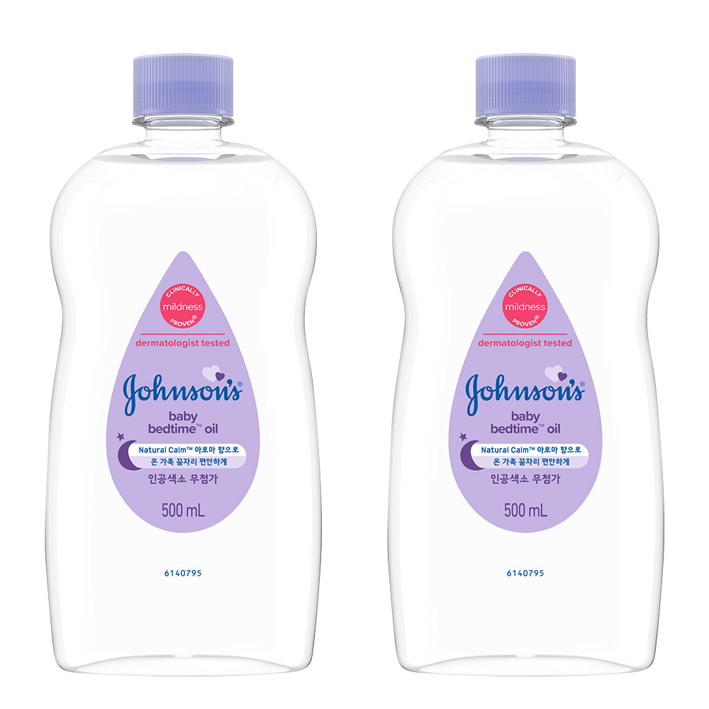 티씨에이코리아 존슨즈 베드타임 베이비오일, 500ml, 2개
