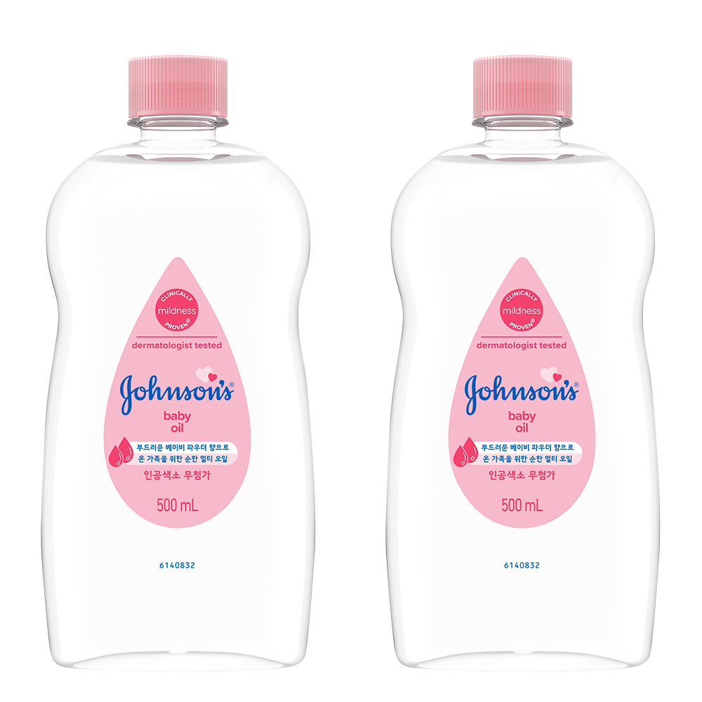 티씨에이코리아 존슨즈 베이비 오일, 500ml, 2개