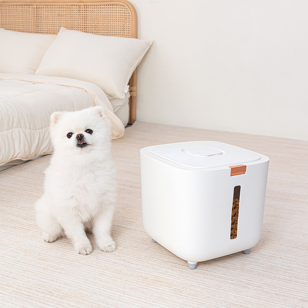 레토 원터치 밀폐 사료보관통, 강아지 고양이, LAC-PT01, 10L, 1개