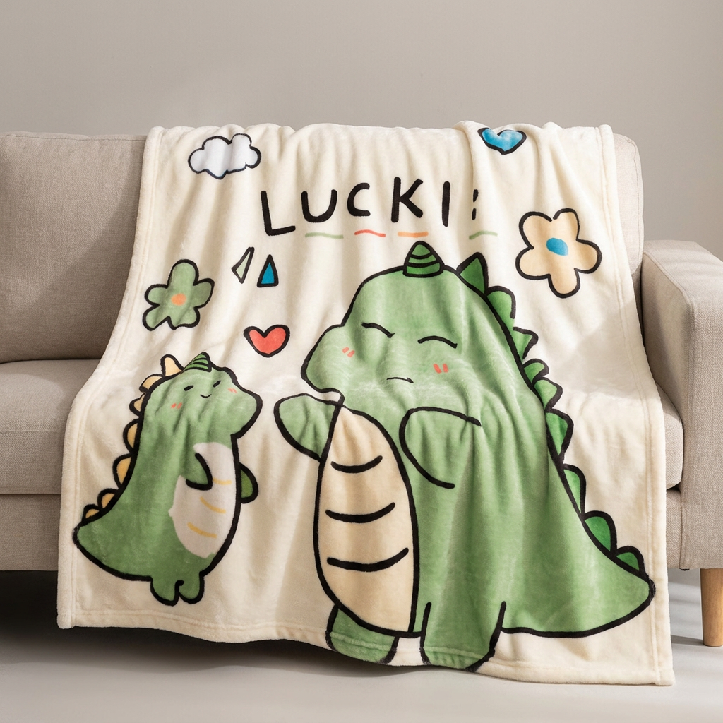 밍크 포근담요, 숲속 친구들, 100x140cm