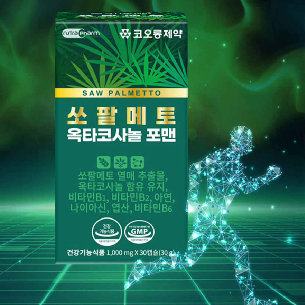 코오롱제약 쏘팔메토 옥타코사놀 포맨, 1000mg, 30캡슐, 3박스