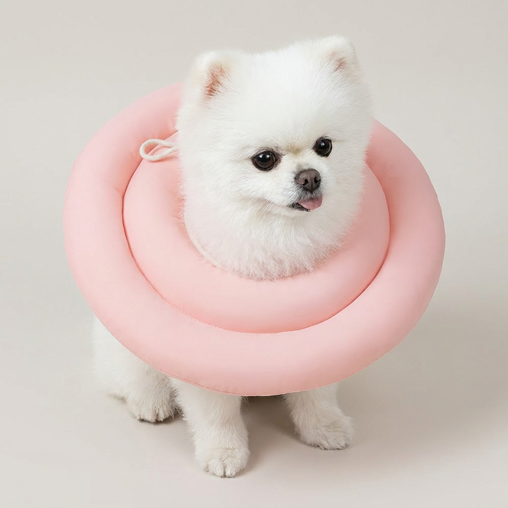 레토 강아지 고양이 넥카라 방수 초경량 대형견 소형견 LNC-C01, 핑크, L