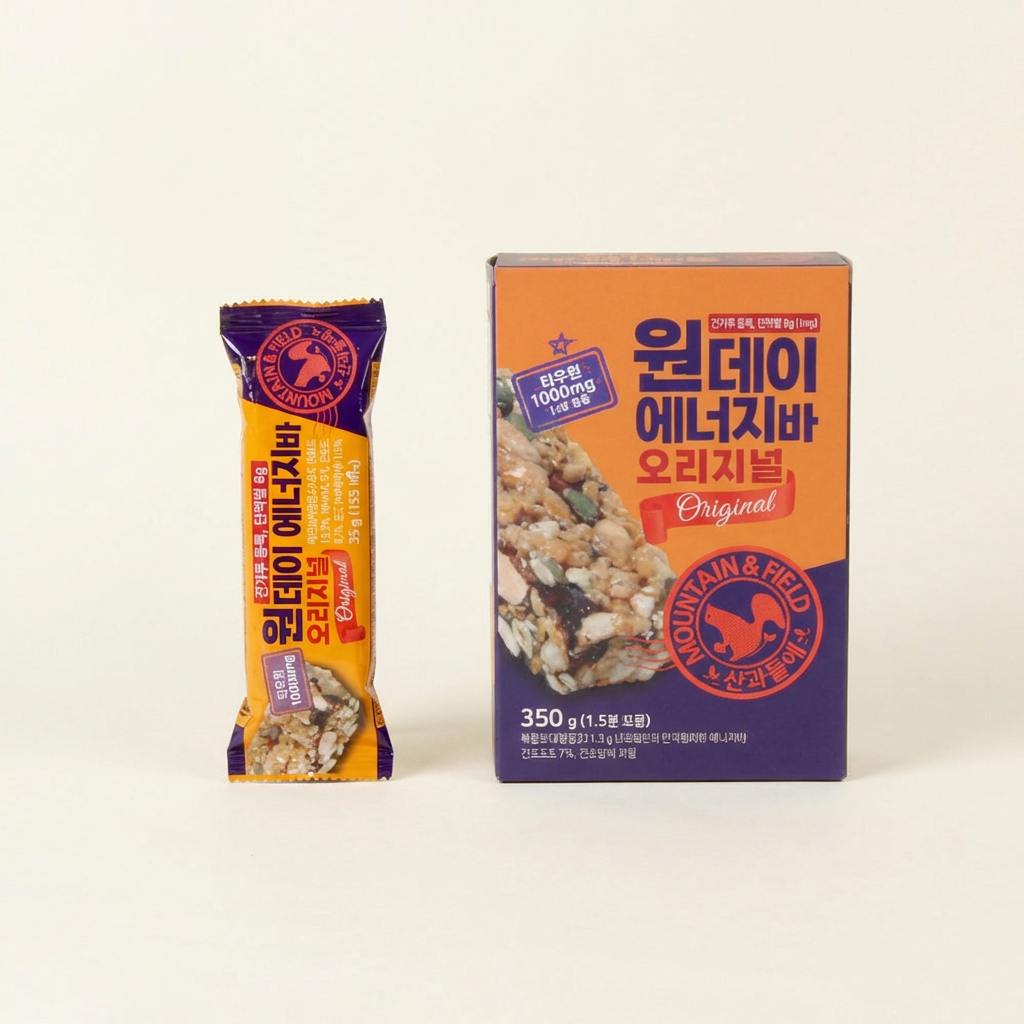 산과들에 원데이 에너지바 오리지널, 35g, 10개입, 4박스