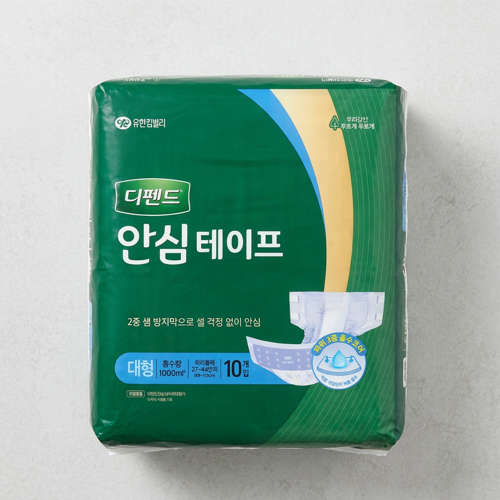 디펜드 안심 테이프, 대형, 10개입, 1팩