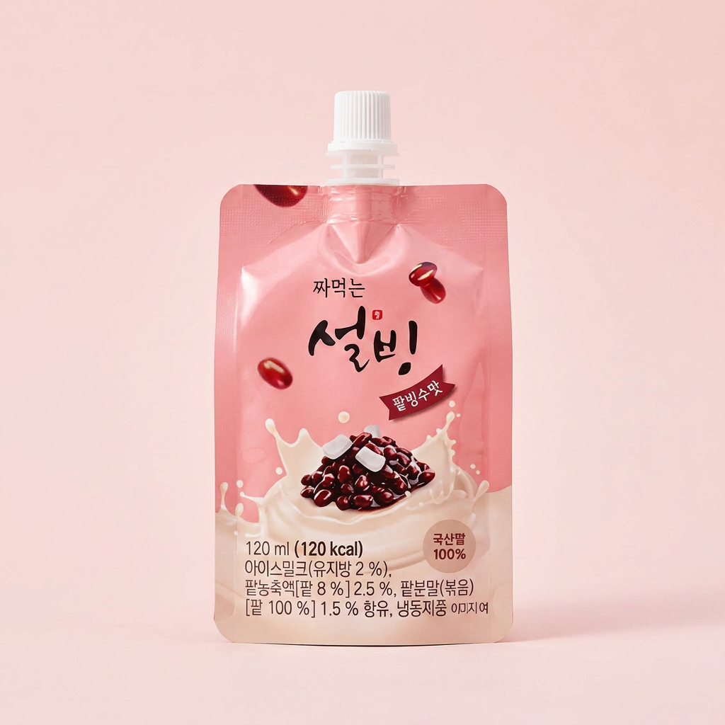 설빙 짜먹는 설빙 팥빙수맛, 120ml, 24개
