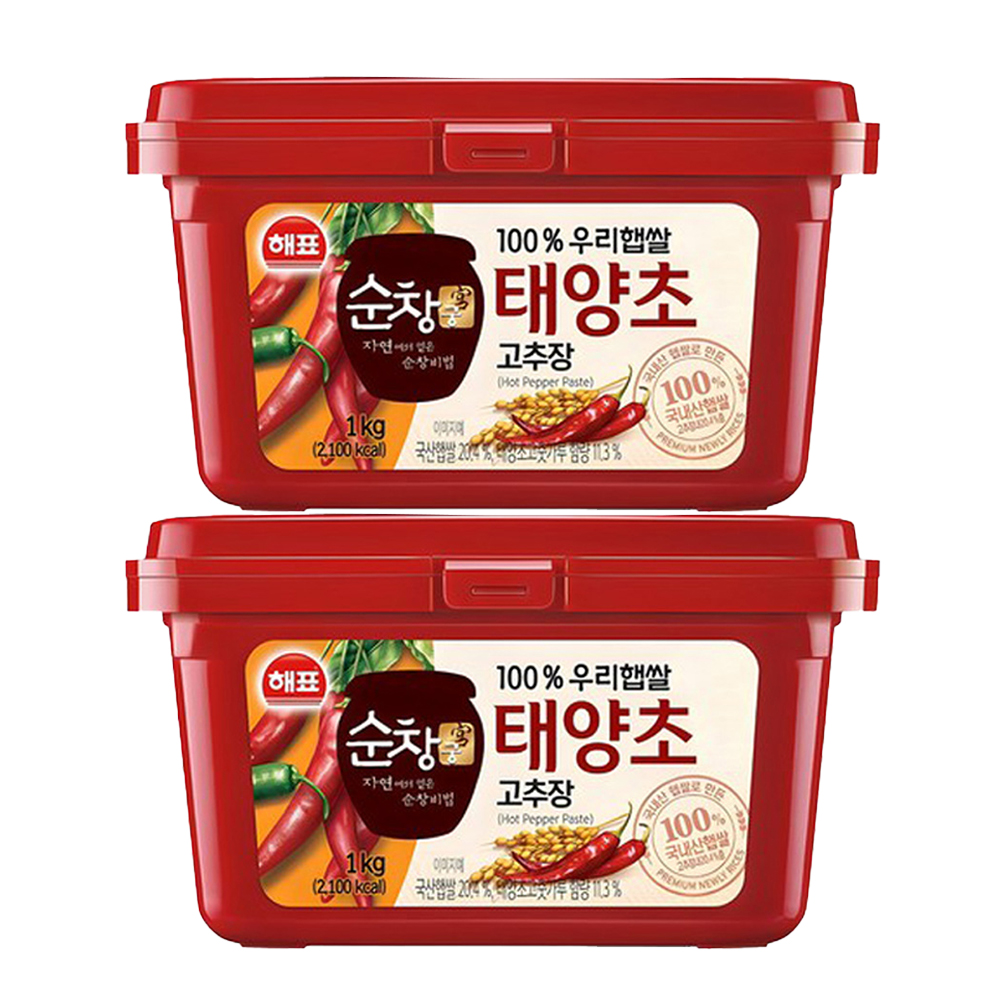 사조대림 순창궁 100% 우리햅쌀 태양초 고추장, 1kg, 2개