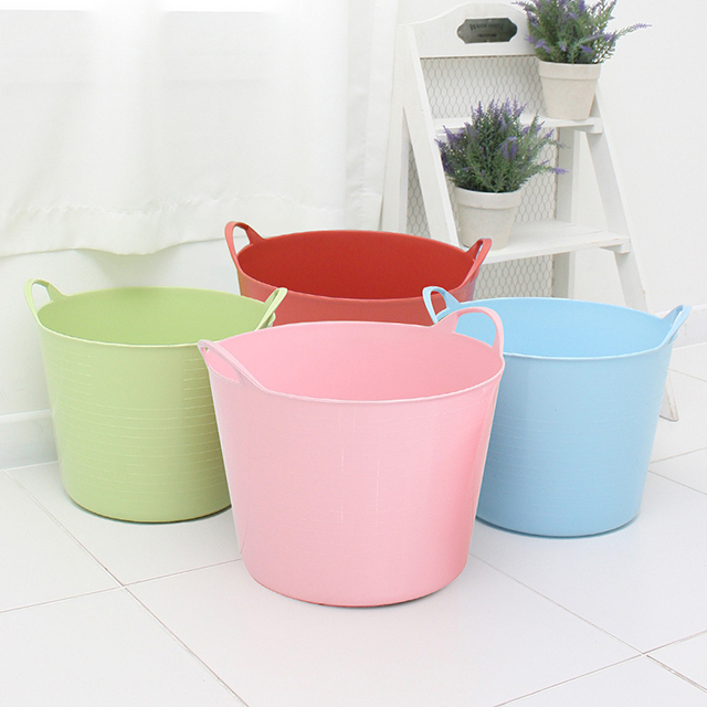 소프트 빨래바구니, 그린, 25L, 2개