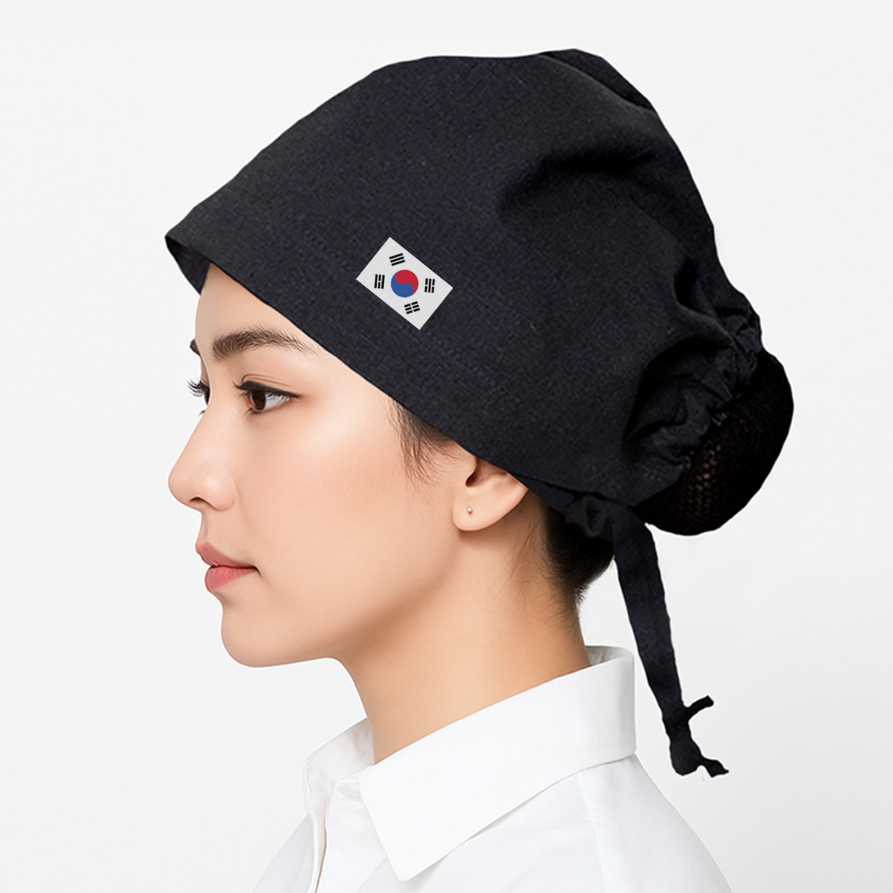 린넨 두건, 태극기, 블랙, 1개