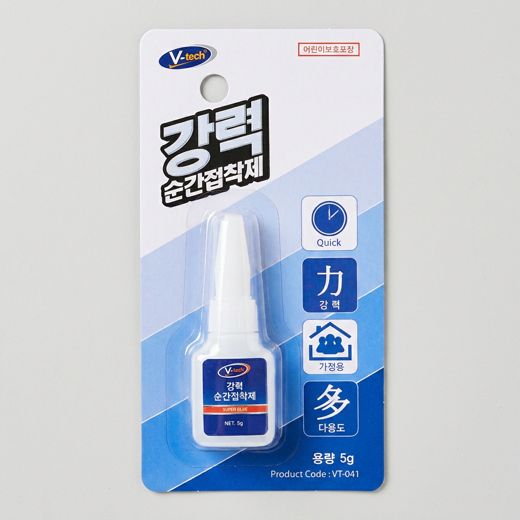 브이텍 강력 순간접착제 다용도 본드 유리 금속 경화제 VT-041, 5g, 1개