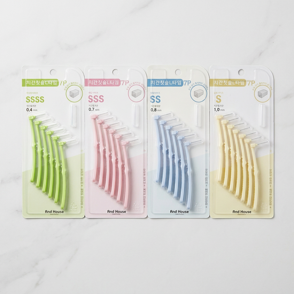 치간칫솔 L타입 7P, S, 1.0mm, 7개입